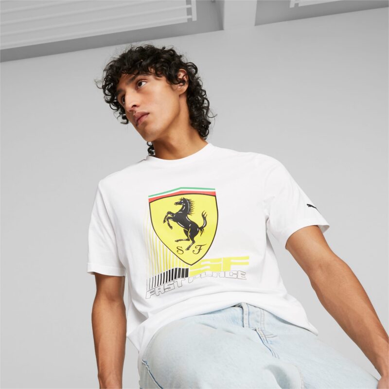 FERRARI RACE COLORED BIG SHIELD TEE - Image 2