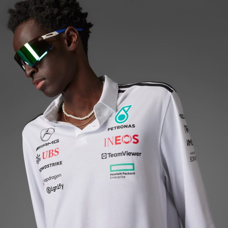 MERCEDES - AMG PETRONAS FORMULA ONE TEAM POLO LONG SLEEVE 2025 - Image 3