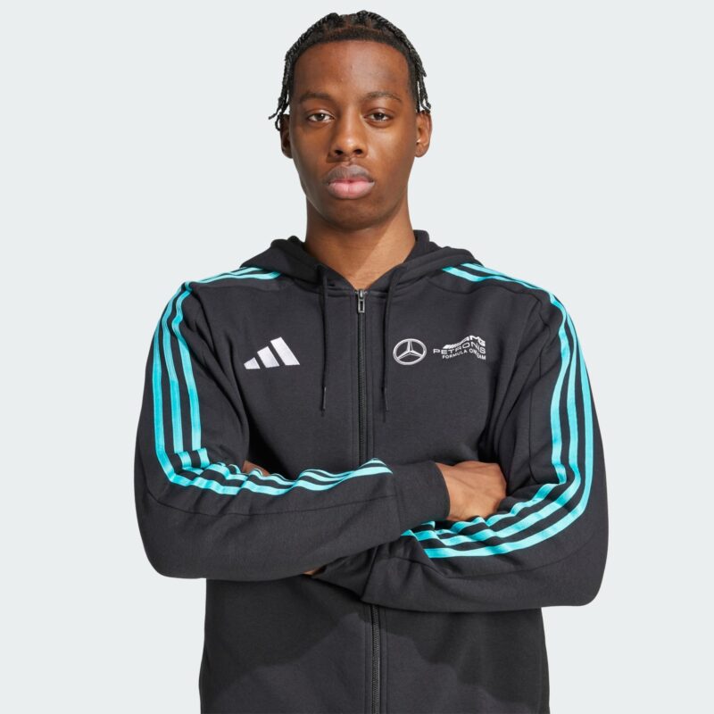 MERCEDES - AMG PETRONAS FORMULA ONE TEAM DNA SWEATSHIRT WITH CAP FRONT CLOSURE 2025 - Image 3